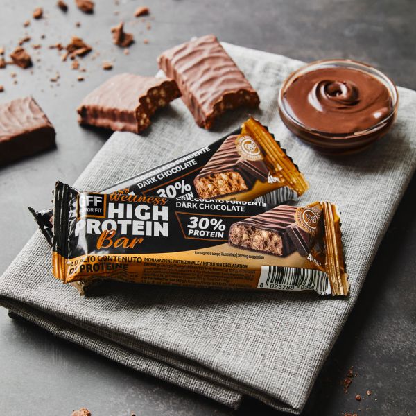 Barretta proteica al cioccolato fondente 01