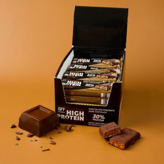 Barretta proteica al cioccolato fondente – 1 scatola – 30 pz