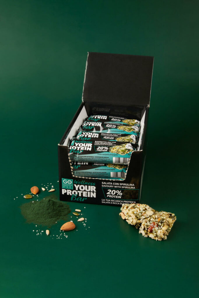 Barretta proteica con alga spirulina – 1 scatola – 20 pz