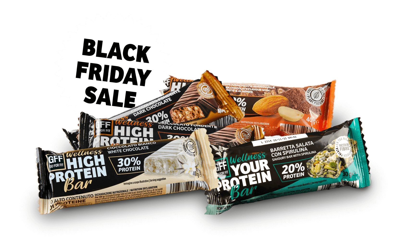Immagine promozionale barrette GFF - GoForFit Black Friday